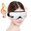 Appareil de massage vibrant pour le visage et les yeux Massage multifonction sans fil avec musique Bluetooth Écran numérique Compresse chauffante 3
