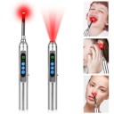 Appareil de Thérapie par Lumière Rouge Lampe avec Embout Étroit 2,5x17 cm 660nm 850nm 6W LED Soulagement de la Douleur Régénération de la Peau Chargement USB Minuterie 2