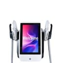 Appareil professionnel EMS et RF pour le modelage du corps 2 poignées 6500 W 200 Hz 15 Tesla blanc-noir pour le modelage du ventre et des fesses 2