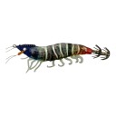 Appât crevette 10,5 cm Crevette artificielle lumineuse avec couronne de crochets et pattes Pour la pêche au calmar, aux seiches 12