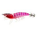 Appât crevette 10,5 cm Crevette artificielle lumineuse avec couronne de crochets et pattes Pour la pêche au calmar, aux seiches 8