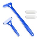 Applicateur pour le dos avec long manche Pliable et portable avec têtes en éponge de rechange Pour crèmes et lait solaire À la maison et en voyage 3