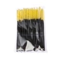 Applicateurs en plastique pour mascara 50 pcs Brosses à cils avec long manche fin Pour l'application de mascara et la séparation des cils 4