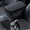Appui pour voiture sur la console centrale 1 pièce Universel Coussin en peluche doux pour accoudoir Avec des bandes élastiques Noir Sous le coude 5