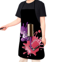 Apron 50x75 cm for Adults Sleeveless Neck Tie Nail Design Clothing Protection Cooking Kitchen Cosmetics Painting Nail Polish 2