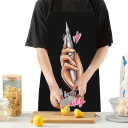 Apron for Adults 50 x 75 cm Cosmetics Nail Polish Painting Kitchen Creative Sleeveless Neck Tie Nail Design 4