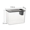 Aquarium avec couvercle pour la culture de plantes aquatiques 31,6 x 18 x 22,5 cm Décoratif aquarium de bureau Design moderne pour intérieur Élevage 3