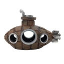 Aquarium Decoration 12 x 5.5 x 8 cm Submarine Made of Resin Cave for Fish Shelter for Aquarium Creatures Safe Aquarium Accessory 4