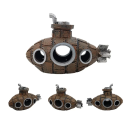 Aquarium Decoration 12 x 5.5 x 8 cm Submarine Made of Resin Cave for Fish Shelter for Aquarium Creatures Safe Aquarium Accessory 6