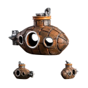 Aquarium Decoration 12 x 5.5 x 8 cm Submarine Made of Resin Cave for Fish Shelter for Aquarium Creatures Safe Aquarium Accessory 7