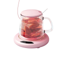 Aquecedor de bebidas 11,2 x 11,2 x 2,4 cm Base eléctrica com temperatura constante USB 20 W Aquecimento de canecas Copos Garrafas Manutenção da temperatura das bebidas 3