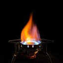 Aragaz de camping cu gaz din oțel inoxidabil 3000W Arzător pliabil 16x8 cm Furtun 37 cm Dimensiune compactă Cutie de depozitare Gătit în aer liber 4