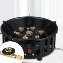 Aragaz de camping din oțel inoxidabil 19800W 7 arzătoare 23,5 x 10 cm Aragaz portabil pe gaz cu adaptoare și țeavă Ideal pentru drumeții și gătit în aer liber 2