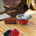 Aragaz portabil rezistent la vânt, 21 x 21 x 10,5 cm, pliabil, din oțel inoxidabil și aluminiu, pentru camping și drumeții în aer liber 3