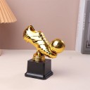 Arany Trófea Futballcipő Labdával 15 x 16 cm Fekete Talppal Műanyag Futballversenyekhez Gyermek Tornákhoz Táborokhoz és Díjakhoz 3