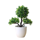 Árbol artificial pequeño en maceta, 1 pieza, planta de plástico realista, flor falsa simulada, decoración de mesa para el hogar y el hotel. 1