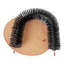 Arc de massage pour chats avec griffoir 36x34x28,5 cm Soins du pelage Brosse de massage Jouet interactif Auto-nettoyage du pelage 3