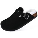 Arch Support Mocka Kork Tofflor Mjuk päls Foder Varma Anatomiska Tofflor För Kvinnor Män Vinter Hem Skor 4