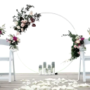 Arco redondo de plástico para balões 60 cm estrutura DIY com suporte para decoração de casamentos e aniversários festa de bebé photo booth e decoração festiva 4