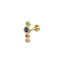 Arete de perla pequeño para mujer con circonitas brillantes Para el lóbulo de la oreja y el cartílago Diseño decorativo delicado Metal de bisutería 8