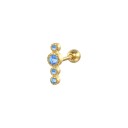 Arete de perla pequeño para mujer con circonitas brillantes Para el lóbulo de la oreja y el cartílago Diseño decorativo delicado Metal de bisutería 20