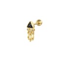 Arete de perla pequeño para mujer con circonitas brillantes Para el lóbulo de la oreja y el cartílago Diseño decorativo delicado Metal de bisutería 59