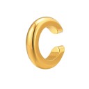 Aretes de acero inoxidable para la oreja 1,36 x 0,32 cm Circulares tono dorado Aretes minimalistas estrechos de acero quirúrgico Joyería elegante 1