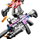 Arma de Criança M416 cerca de 77 cm Alcance até 10 m Réplica em plástico com munições suaves, carregador, mira, lanterna e laser Brinquedo de ação 1