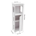Armário de armazenamento para casa de banho com prateleiras 29 x 25 x 90 cm PVC branco armário para armazenamento de produtos de casa de banho e pequenos objetos 6