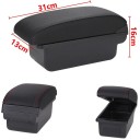 Armlæn 13 x 31 x 16 cm til Renault Clio 3 4 og Renault Captur Sort PU læder ABS plast Holdbar midterkonsol uden USB 3