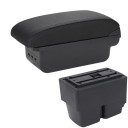 Armlæn 31 x 13 x 16 cm til Ford Fiesta MK7 2009–2017 PU læder ABS plast Midterkonsol med USB og opbevaringsboks + monteringsudstyr 3