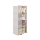 Armoire à cinq niveaux avec housse 40 x 28 x 125 cm Armoire de rangement en textile avec cadre en acier Tissu non tissé Armoire à vêtements 3
