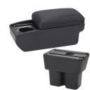 Armrest 32 x 15.5 x 14.5 cm for Suzuki Jimny JB74 2019–2024 PU Leather ABS Plastic Storage Box Cup Holder Sliding Without USB Additional Installation 2