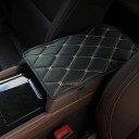 Armrest Cover 29 x 19 cm Universal Black Leather Cover with White Details Waterproof Dustproof Car Armrest Protector Made of Artificial Leather 2