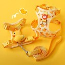 Arnés amarillo para perro con motivo de patitos Para perros de 3–4 kg Tamaño M Correa de nylon ajustable con longitud de 1,5 m Circunferencia 5