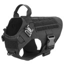 Arnés militar para perros, chaleco de entrenamiento duradero con velcro para perros, arnés ajustable para perros con asa, arnés transpirable con sistema Molle 4