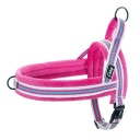 Arnés reflectante ajustable con asa, arnés de seguridad para perros pequeños y grandes, arnés de entrenamiento acolchado suave y colorido con pelo 2