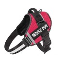 Arnés reflectante colorido, ajustable, transpirable, para mascotas, arnés de seguridad para perros pequeños con señal de perro de servicio 2