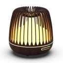 Aroma difuzér s barevným LED osvětlením a dálkovým ovládáním Nádržka 500 ml Nastavitelný časovač Lamelový kryt v dekoru dřeva Výkon 12 W 2