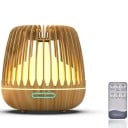 Aroma difuzér s barevným LED osvětlením a dálkovým ovládáním Nádržka 500 ml Nastavitelný časovač Lamelový kryt v dekoru dřeva Výkon 12 W 3