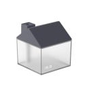 Aroma lampa a zvlhčovač vzduchu ve tvaru domečku Pára vychází z komínku Barevné podsvícení Průsvitná nádržka 250 ml Napájení USB 2