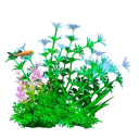 Artificial Aquarium Plant 14 cm Simulation of Water Grass Soft Plastic Fish Shelter Realistic Decoration Aquarium Grass Maintenance-Free Solution 1