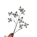Artificial Butterfly Flower Decorative Branch 70 cm Steel Wire and Fabric Realistic Design for Arranging in a Vase and Decoration 4