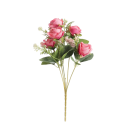 Artificial Decorative Flower Bouquet on Stem 30 cm Fabric and Plastic Realistic Arrangement for Interior Decoration 4