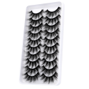 Artificial Mink Eyelashes 10 Pairs 3D 3