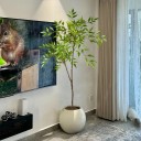 Artificial Tree 110 cm Artificial Nandina Domestica with 2 Branches Decorative Plant for Home Office and Modern Interior 3