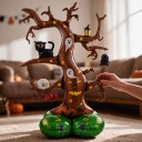 Árvore Assustadora Inflável Balão em Pé Decoração de Halloween 87 x 126 cm Castanho com Base Verde Decoração de Festa para Halloween 2