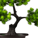 Árvore de pinheiro artificial 27x32 cm Bonsai decorativo em plástico Árvore falsa Simulação de paisagem Decoração de mesa Ornamento de interior 3