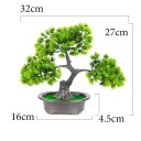 Árvore de pinheiro artificial 27x32 cm Bonsai decorativo em plástico Árvore falsa Simulação de paisagem Decoração de mesa Ornamento de interior 5