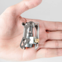Arzător de gaz pliabil mini din titan, 123 x 75 mm, aragaz de călătorie ușor, aragaz durabil, aragaz portabil pentru drumeții în munți și păduri 5